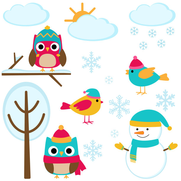 冬季元素组图片下载