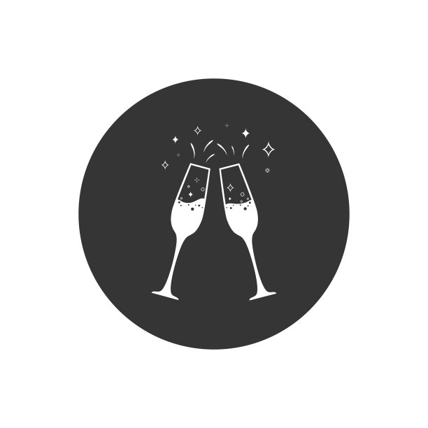 香槟酒杯图标。矢量图图片下载