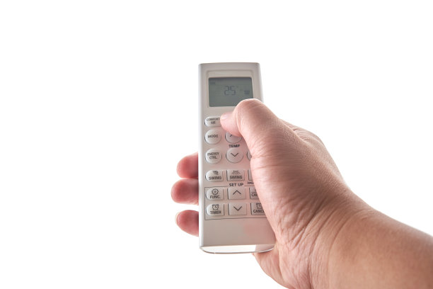 手持空调机遥控器隔离白色图片下载
