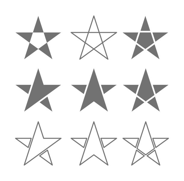 星星设计图标图片下载