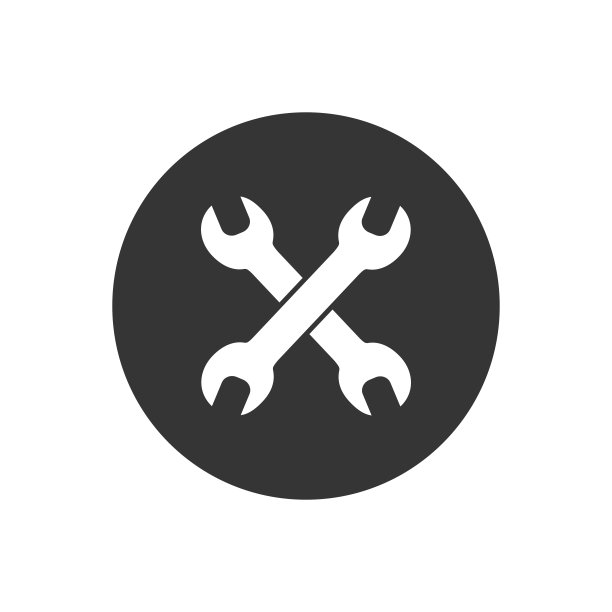 螺丝刀与关键图标符号。优质的隔离设备元素，时尚的风格。向量图片下载