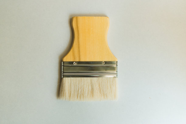 特写画笔在白色的背景图片下载