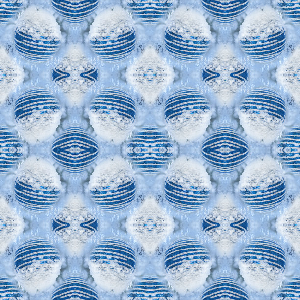 无缝圣诞纹理与圣诞球在雪图片下载