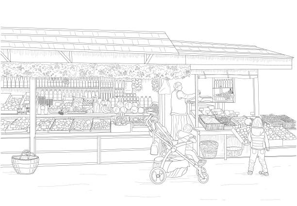 街边水果蔬菜店图片下载