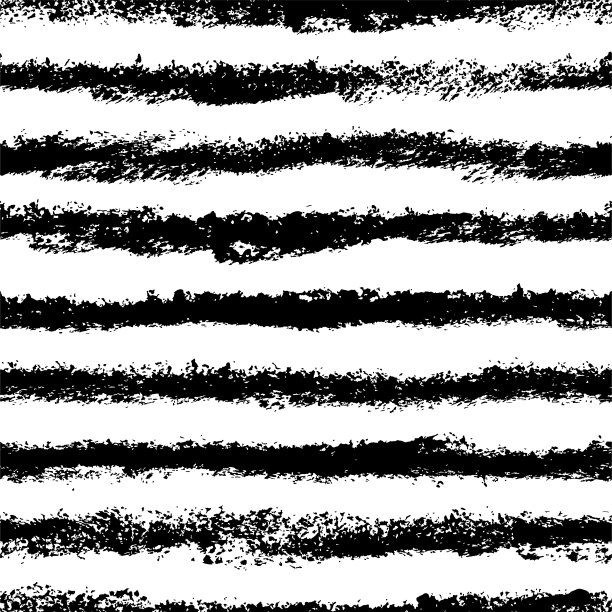 水平木炭线矢量无缝模式。艺术煤铅笔画装饰纹理。图片下载