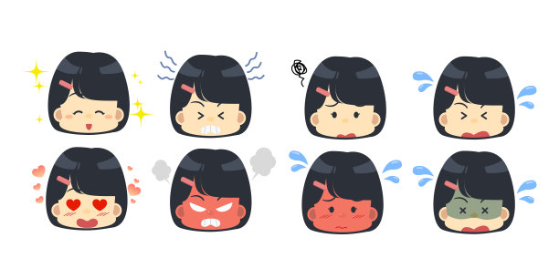 女孩面部表情集2图片下载