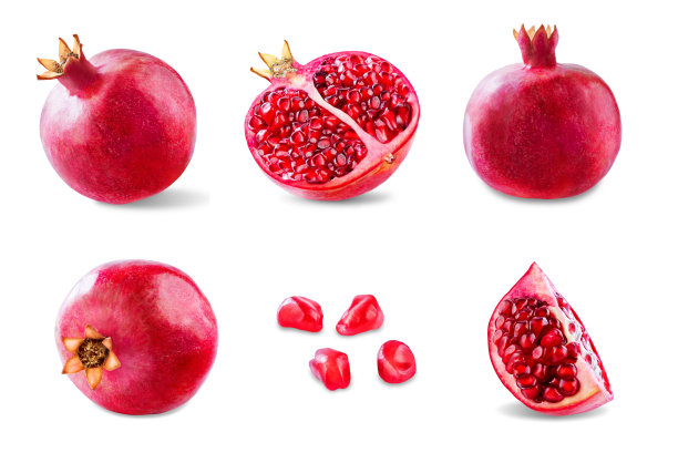 孤立的白色背景上的石榴果图片下载
