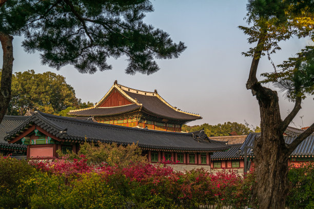 昌德宫瀑布，韩国首尔的世界文化遗产图片下载