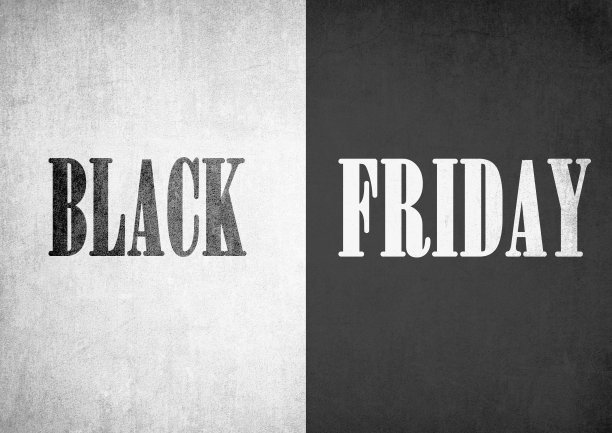 黑色星期五的促销插图，墙上有文字图片下载