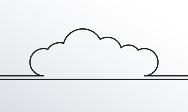 云线图标孤立在白色背景上。矢量插图。图片下载