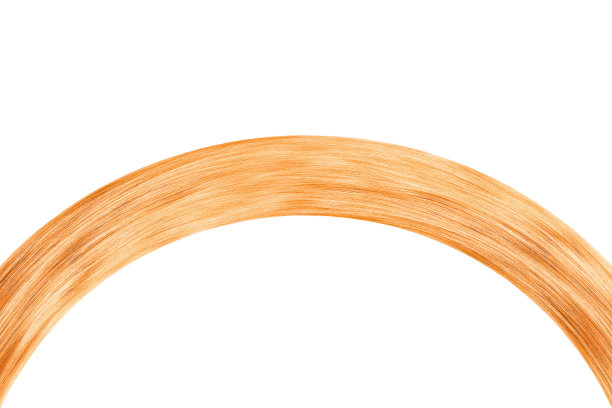 自然的金发孤立在白色图片下载