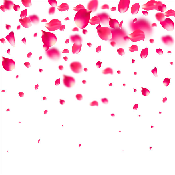 粉红色的花瓣飘落。樱花粉彩纹理背景。图片下载