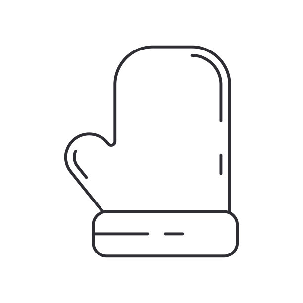 圣诞传统礼物手套线图标。节日圣诞冬季时尚装饰背景。假日盛事，狂欢派对元素偶像。孩子的幸福。矢量线性插图年份。图片下载