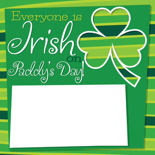 三叶草圣帕特里克节矢量格式卡片。图片下载