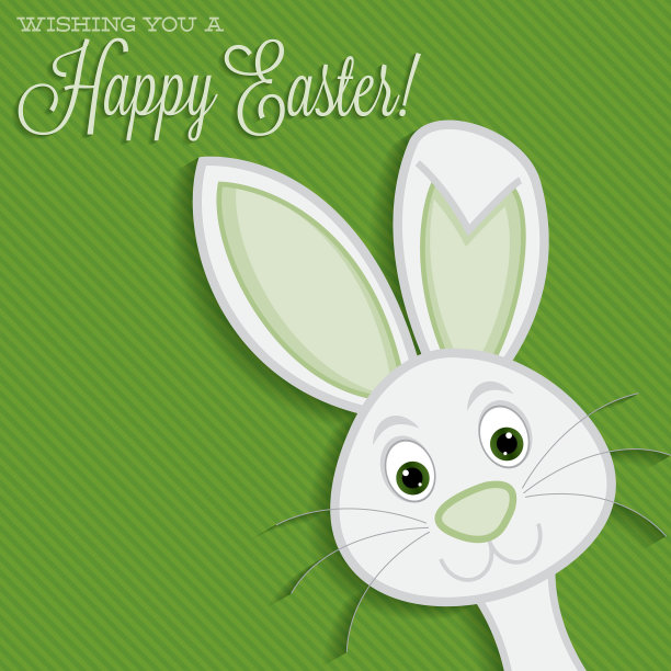 明亮的复活节兔子卡片在矢量格式。图片下载