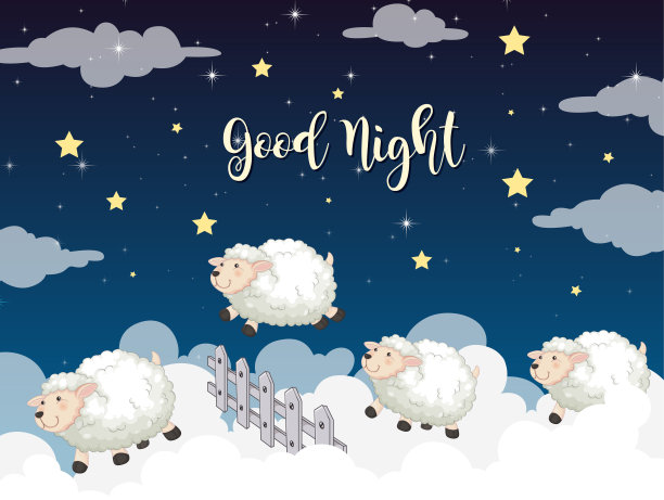 羊群跳过篱笆的背景场景素材图片