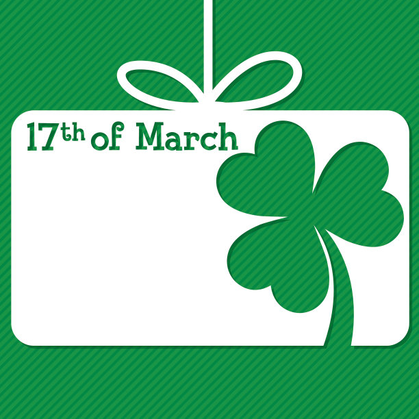 矢量格式的圣帕特里克节标签。图片下载