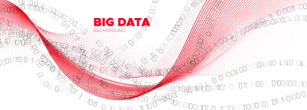 二进制数的背景。黄色科技文摘。图片下载