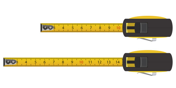 磁带测量矢量设计插图孤立在白色的背景图片下载