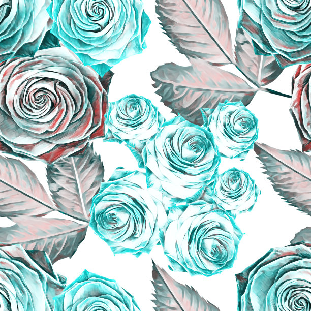 玫瑰构图，图案天衣无缝。图片下载