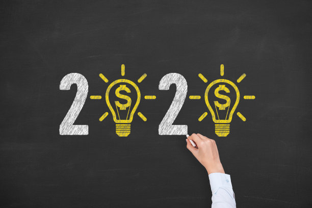 2020年金融概念黑板背景图片下载