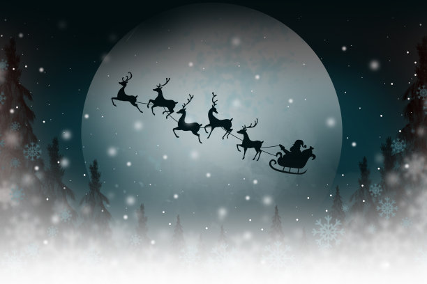 下雪的圣诞节的晚上图片下载