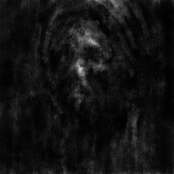 黑暗中和尚的骷髅脸。黑白插图。图片下载