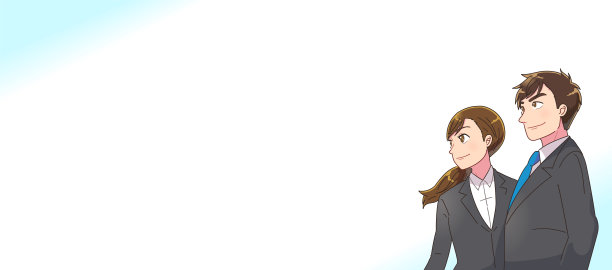 年轻的商人们满怀希望地遥望远方。以及用于文本的空格。图片下载