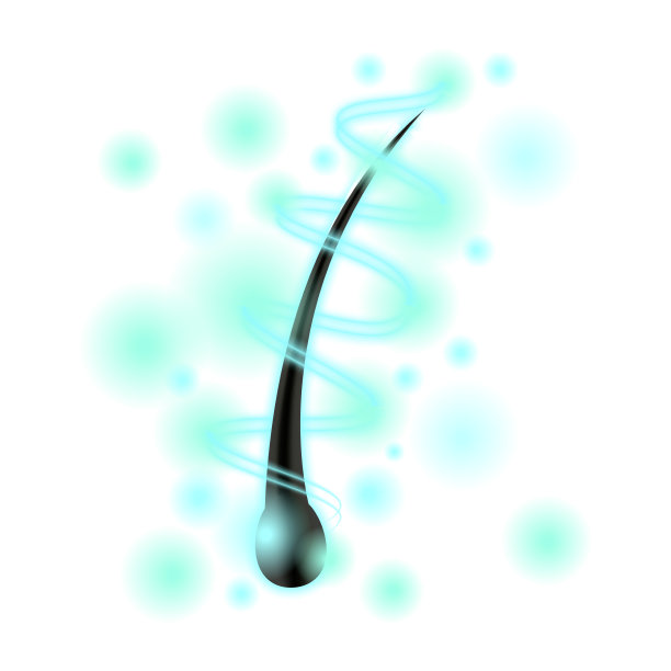 逼真详细的3d头发护理概念上的一个白色。向量图片下载