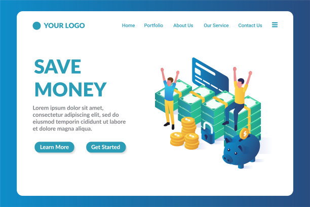 省钱等距网站登陆页面模板图片下载