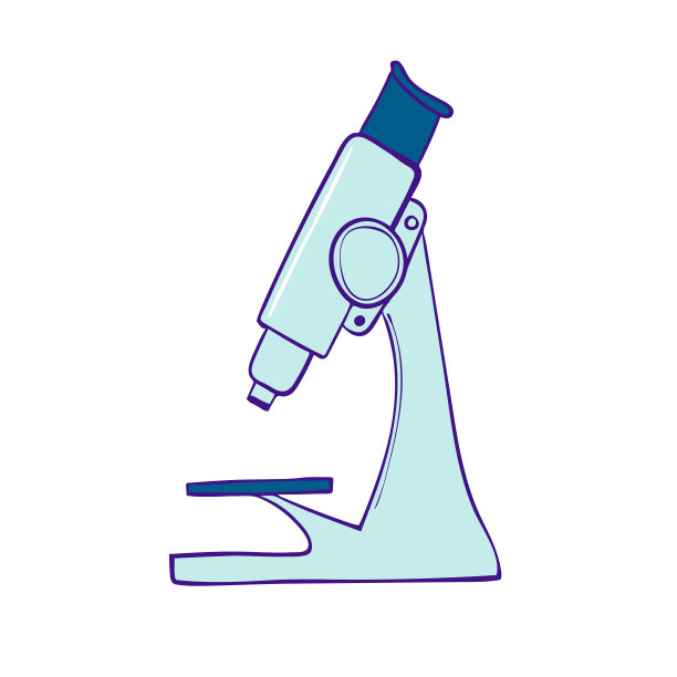 医学实验室或化学实验室的显微镜符号图片下载