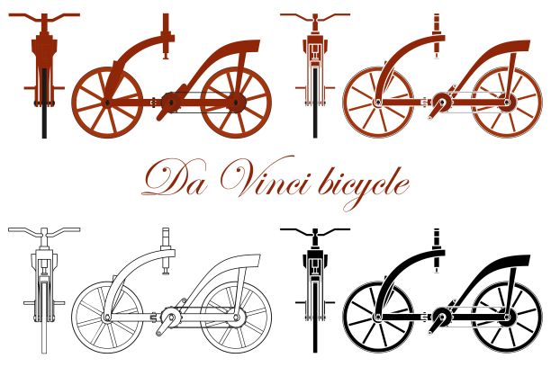 达芬奇的木制自行车图片下载