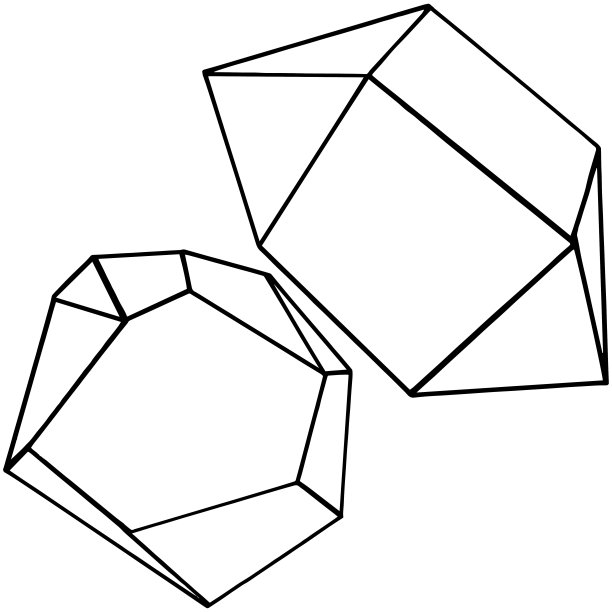 矢量钻石岩珠宝矿物。孤立的插画元素。黑白篆刻水墨艺术。图片下载