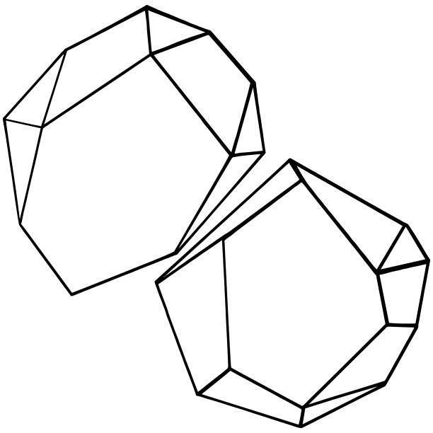 矢量钻石岩珠宝矿物。孤立的插画元素。黑白篆刻水墨艺术。图片下载