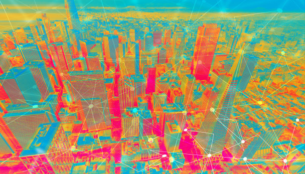 技术神经网络梯度旧金山背景图片下载