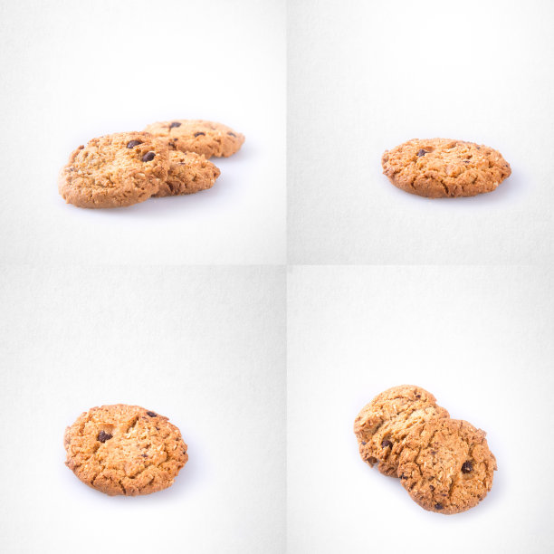 饼干或巧克力片饼干的概念图片下载