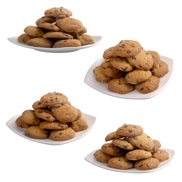 饼干或巧克力片饼干的概念图片下载