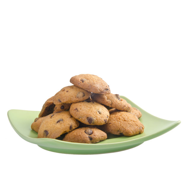 饼干或巧克力片饼干的概念图片下载