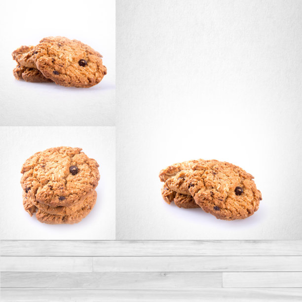 饼干或巧克力片饼干的概念图片下载