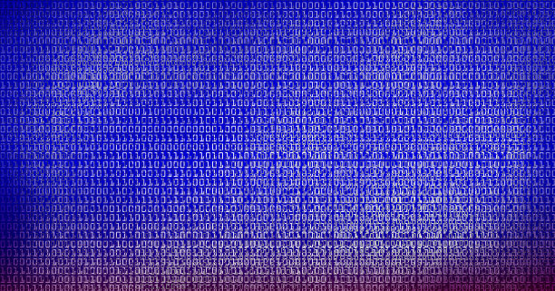二进制数字数字的梯度深蓝色背景图片下载