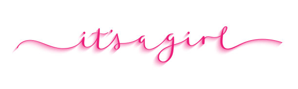 这是一个女孩毛笔书法横幅图片下载