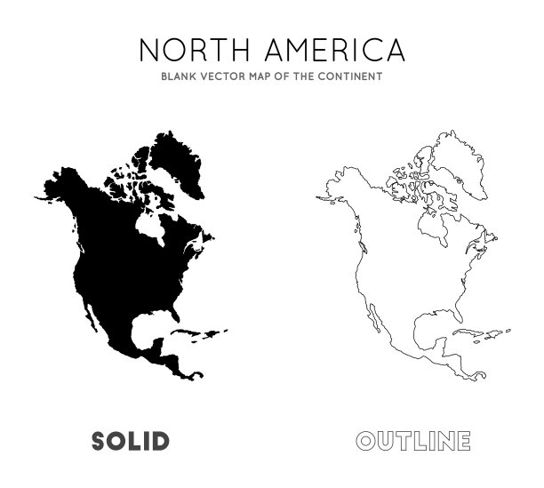 北美地图。图片下载