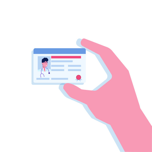 持有执照或证书的医生。矢量插图。图片下载