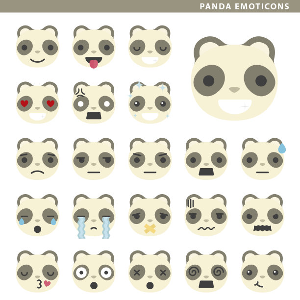 熊猫表情符号图片下载