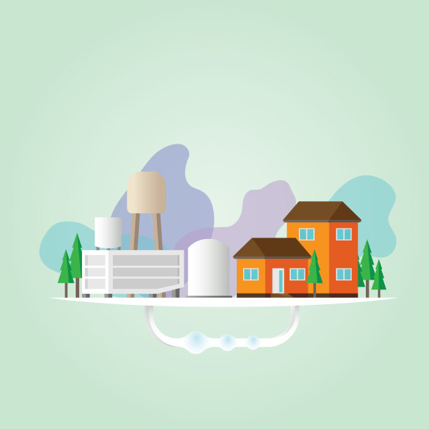 水处理厂向城市供水图片下载