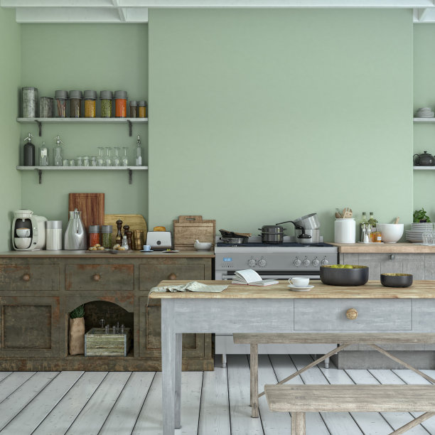 空的经典厨房图片下载