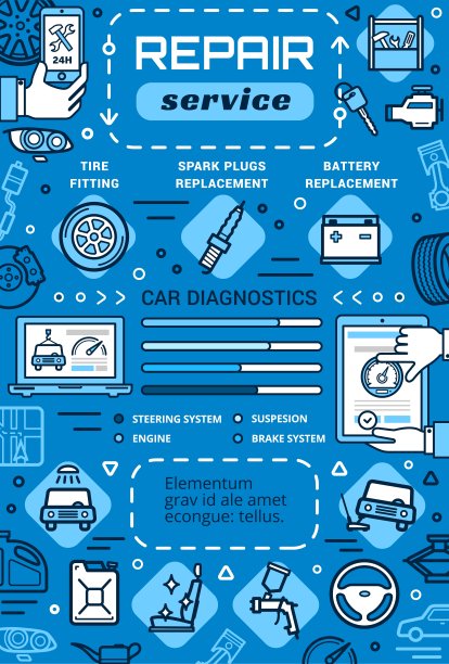 汽车发动机配件，汽车汽车维修服务图片下载