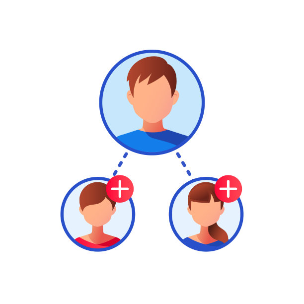 参考朋友矢量图。合作伙伴计划或推荐网络概念。图片下载