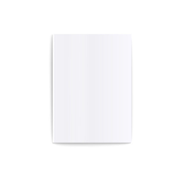 俯视图模型躺空白封闭的白色软封面杂志现实风格图片下载