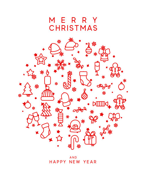 圣诞快乐，恭贺新禧。圣诞节日的背景。图片下载